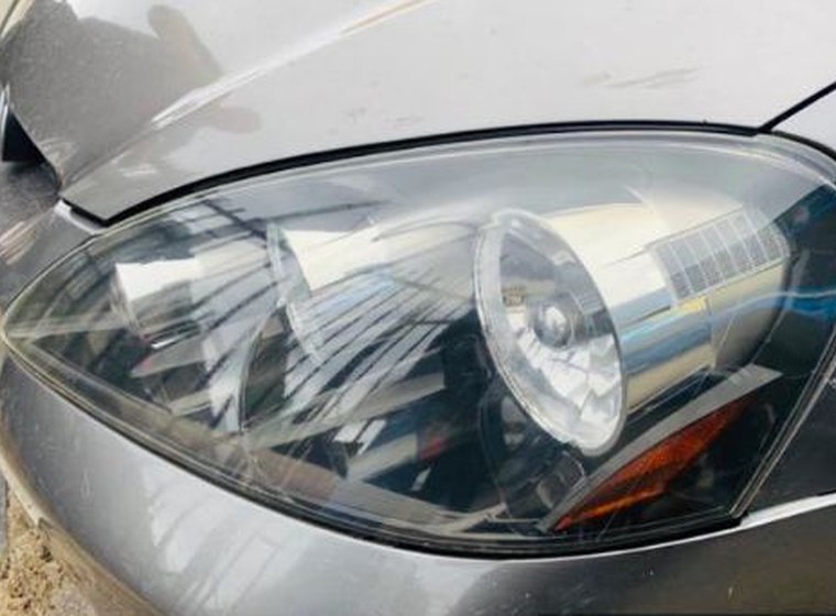 Headlight after restoration